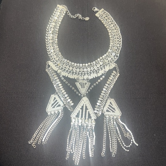 Zara Silver Tone Statement Necklace 💎💎💎 - Picture 10 of 10